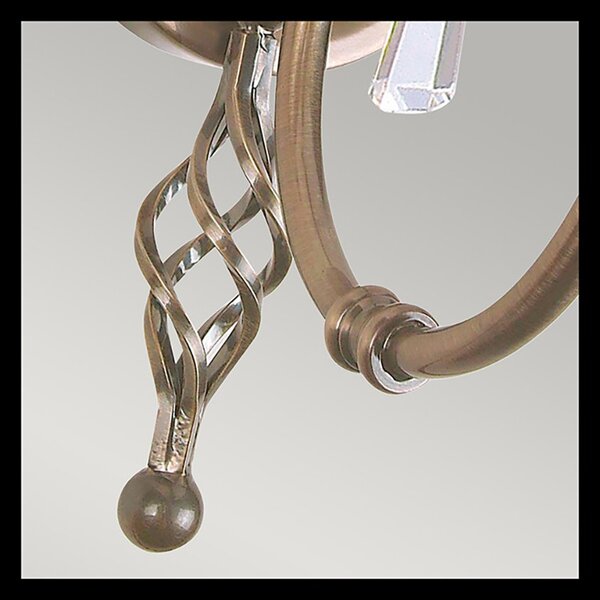 Applique Classica Aegean Acciaio Ottone Anticato 1 Luce E14