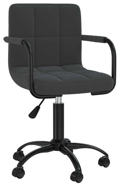 VidaXL Sedia da ufficio girevole in velluto nero