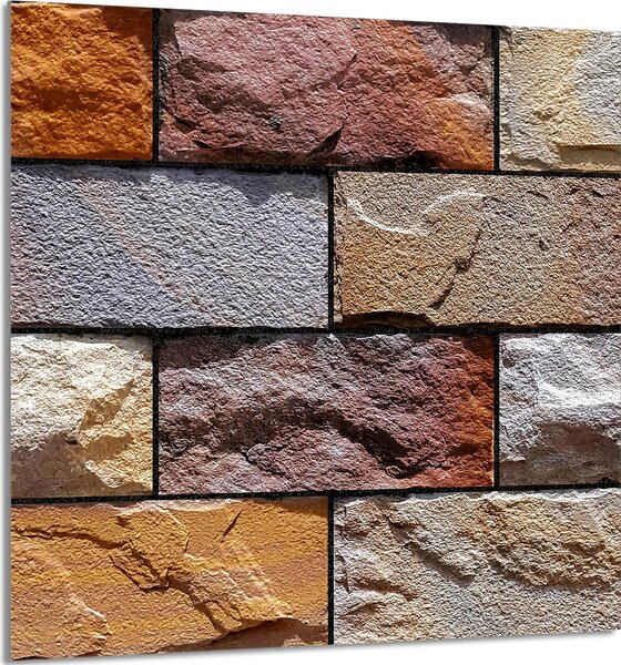 PIATTO IN VETRO PER CUCINA 60x65 Mattone