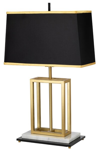 Lampada Da Scrivania Contemporanea Atlas Acciaio Ottone Spazzolato 1 Luce E27