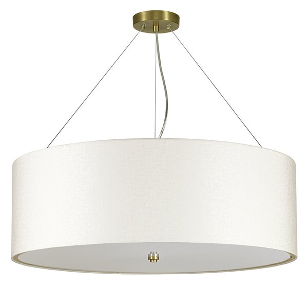 Lampadario Contemporaneo Pearce Acciaio Ottone Antico 7 Luci E27