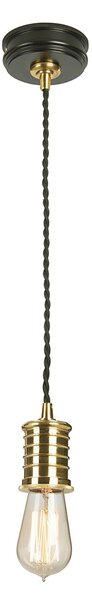 Sospensione Contemporanea Douille Ottone Nero Ottone Lucido Ottone 1 Luce E27