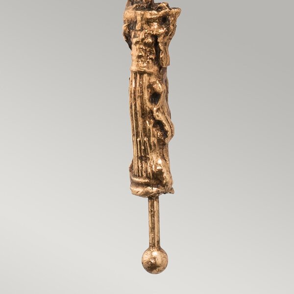 Applique Contemporanea Fragment Acciaio Foglia Oro Materie Plastiche 1 Luce E27