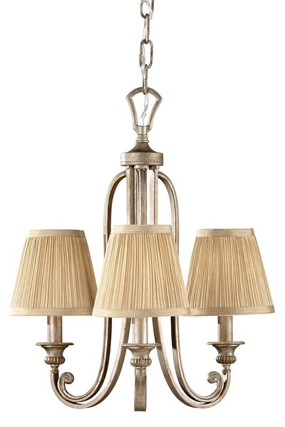 Lampadario Contemporaneo Abbey Acciaio Sabbia Argentata 3 Luci E14