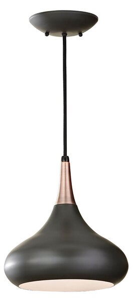 Sospensione Contemporanea Beso Acciaio Bronzo Scuro 1 Luce E27 D25,4Cm