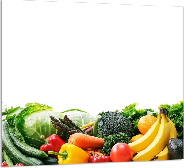 PIATTO DI VETRO PER LA CUCINA 65x60 Verdure
