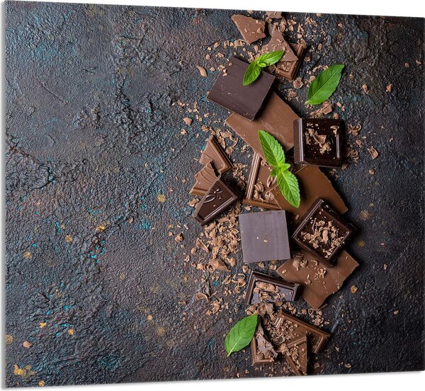 PIATTO IN VETRO PER CUCINA 65x60 Cioccolato