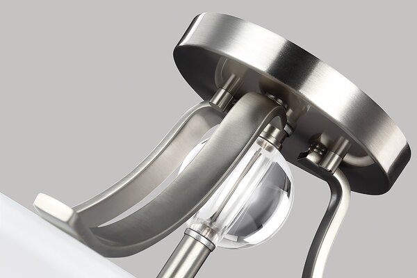 Lampada a Soffitto Industrial Nordica Trilogy Metallo Nichel Spazzolato 1 Luce E27