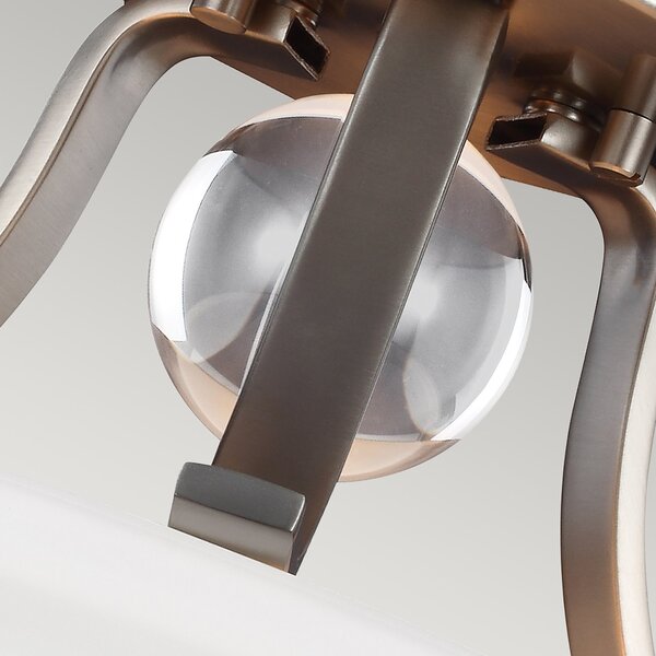 Lampada a Soffitto Industrial Nordica Trilogy Metallo Nichel Spazzolato 1 Luce E27