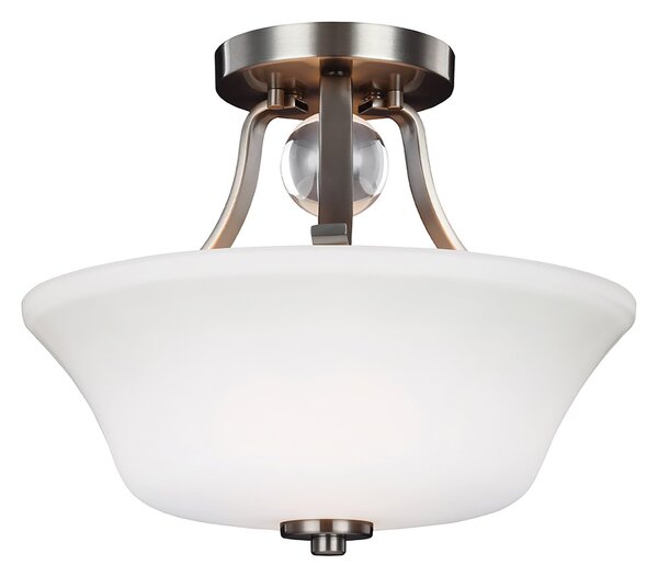 Lampada a Soffitto Industrial Nordica Trilogy Metallo Nichel Spazzolato 1 Luce E27