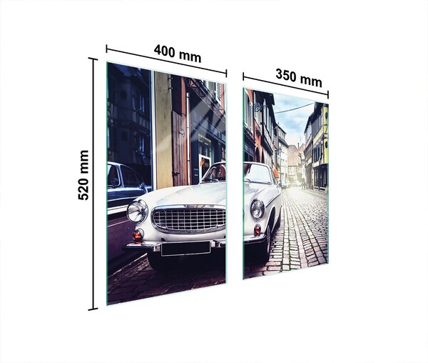 Piastre copri fornelli 2 pezzi 75x52 Vetroceramica copri piano cottura vetro tagliere auto city