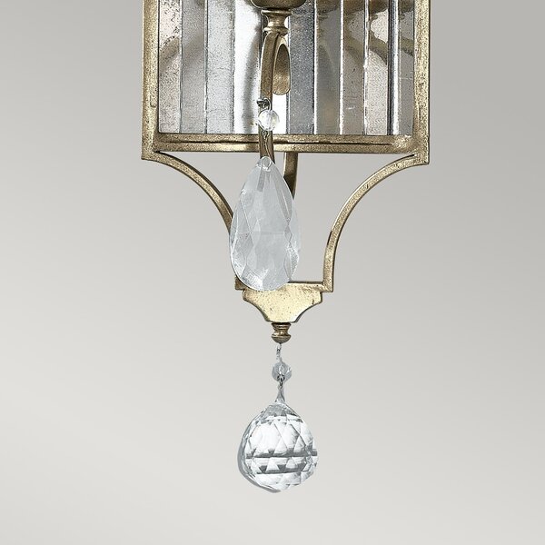 Applique Contemporanea Gianna Cristallo Argento Dorato Vetro Oro 1 Luce E14