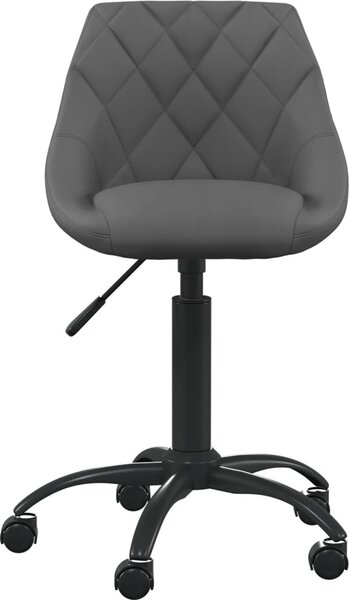 Sedia da Ufficio Grigio Scuro in Velluto