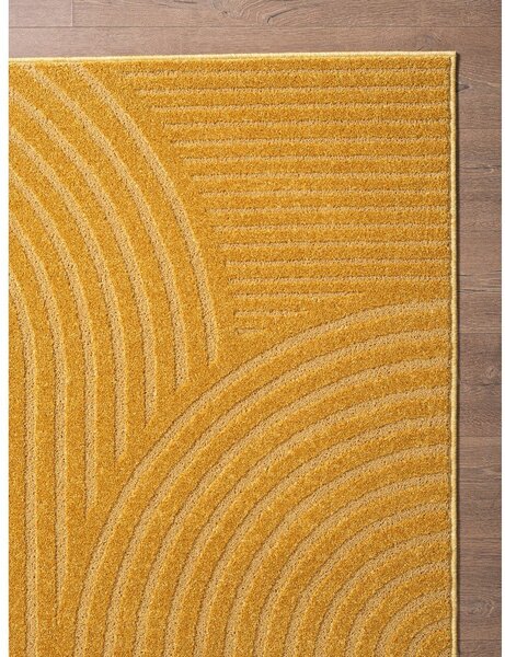 Tappeto giallo ocra 200x290 cm Whirl – ESTE