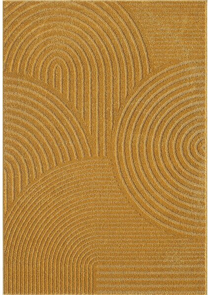 Tappeto giallo ocra 200x290 cm Whirl – ESTE