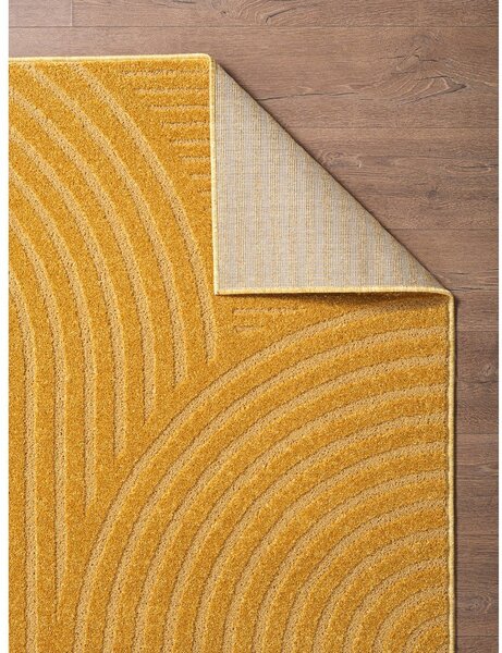 Tappeto giallo ocra 200x290 cm Whirl – ESTE