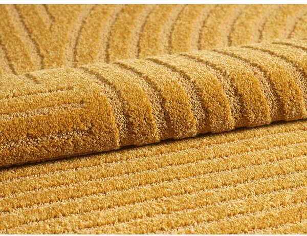 Tappeto giallo ocra 200x290 cm Whirl – ESTE