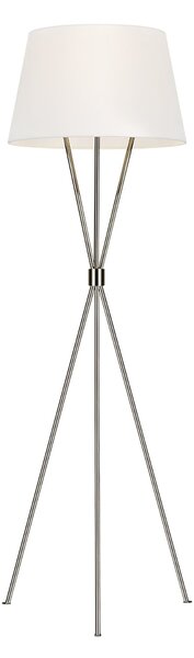 Piantana Contemporanea Penny Acciaio Nichel Lucido Tessuto 1 Luce E27