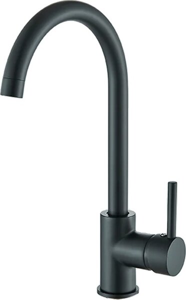 Rubinetto da cucina, design monocomando, funzionalità acqua calda e fredda, nero opaco A