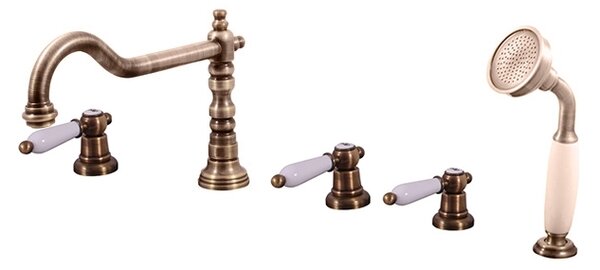 Slezák-RAV Miscelatore per vasca da bagno Slezák RAV Morava Retro MK564PSM Colore: ottone vecchio, Dimensione: 1/2''