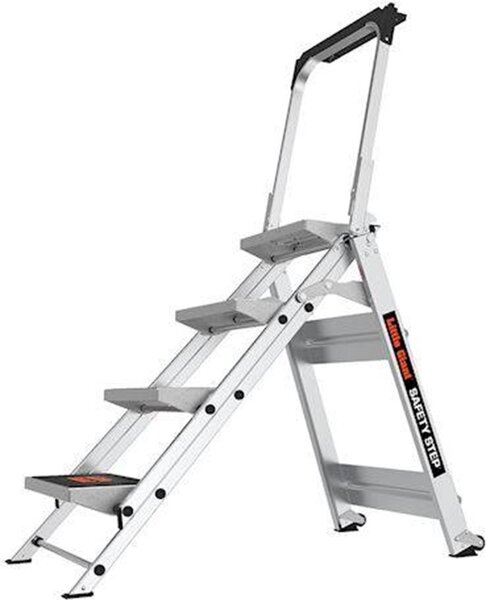 Scala pieghevole Little Giant Safety Step a 4 gradini con maniglione