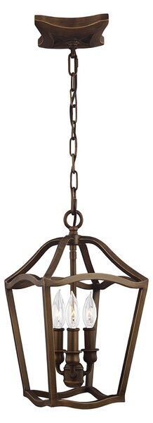 Lampadario Contemporaneo Yarmouth Acciaio Ottone Antico Verniciato 3 Luci E14