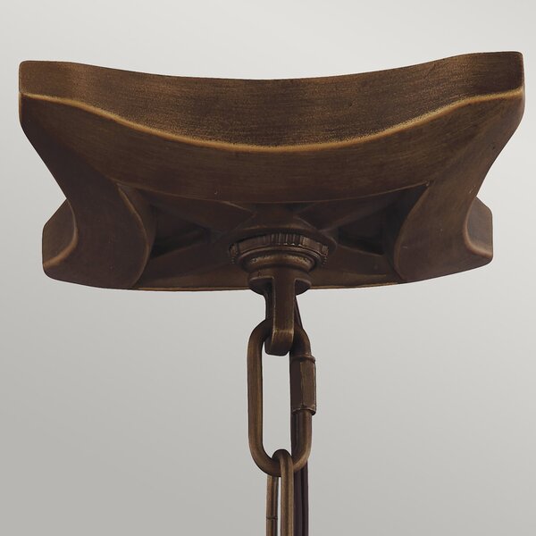 Lampadario Contemporaneo Yarmouth Acciaio Ottone Antico Verniciato 3 Luci E14