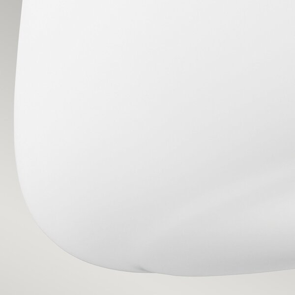 Lampada a Soffitto 4 Luci Rama In Acciaio Nero A Bracci Curvi E Sfere In Vetro Opalino