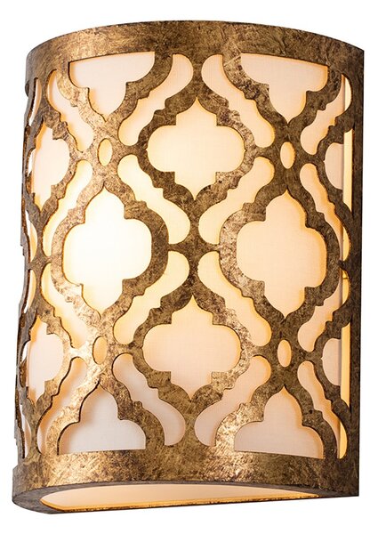 Applique Contemporanea Arabella Acciaio Oro Anticato 1 Luce E27