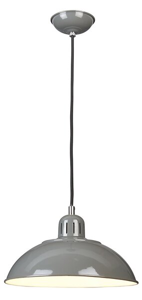 Sospensione Contemporanea Franklin Acciaio Grigio 1 Luce E27