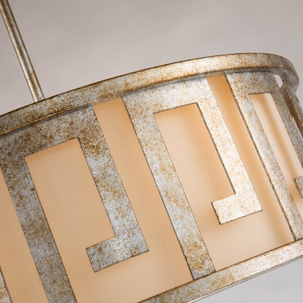 Lampadario Contemporaneo Lemuria Acciaio Oro Anticato 3 Luci E27