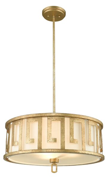 Lampadario Contemporaneo Lemuria Acciaio Oro Anticato 3 Luci E27