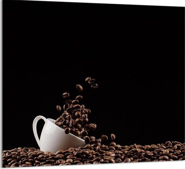 PIATTO IN VETRO PER CUCINA 65x60 Caffè