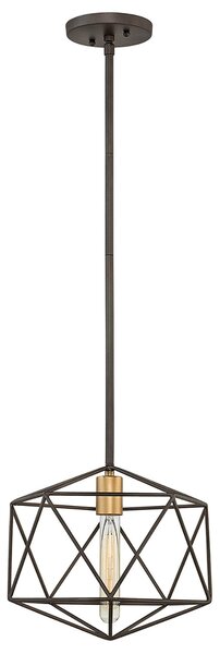 Sospensione Industrial Nordica Astrid Metallo Bronzo Opaco 1 Luce E27