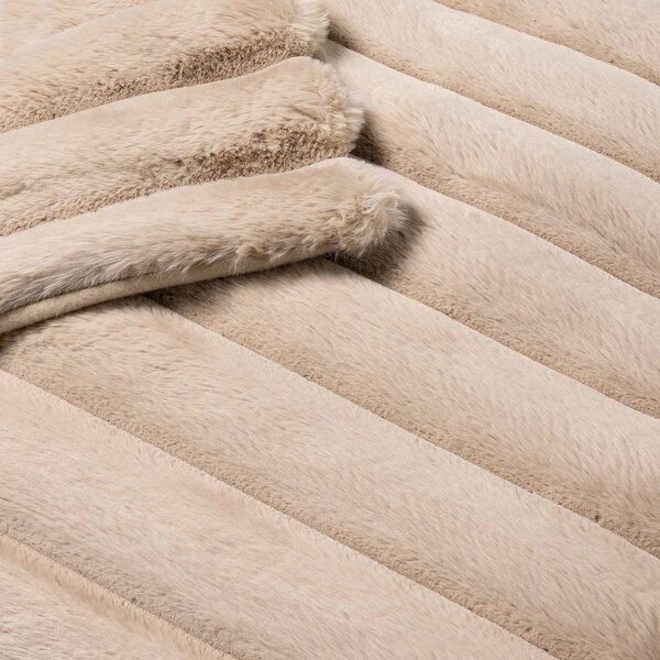 Coperta beige in micropile 180x220 cm Boudoir – douceur d'intérieur