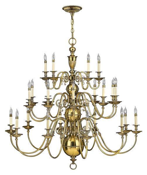 Lampadario Classico Cambridge Ottone Brunito 25 Luci E14