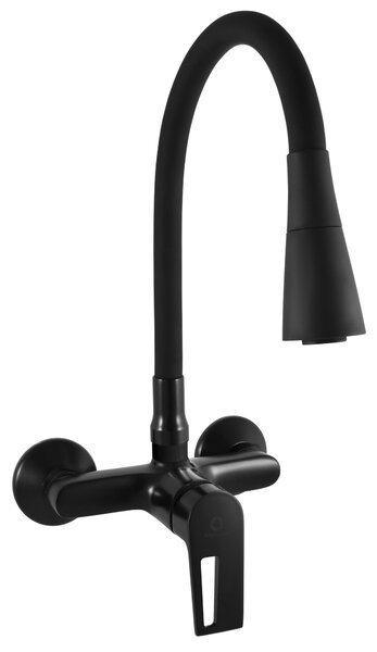 RAV Slezák Slezák Rav Colorado CO202/13CMAT Miscelatore per lavello con braccio flessibile nero opaco Colore: nero opaco, Dimensione: 150 mm