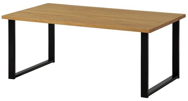 MASSIVMOEBEL24 | Tavolino da salotto in legno di quercia selvatica 120x65x45 oliato naturale LINDAU #02