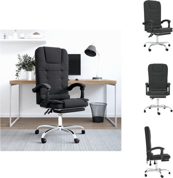 VidaXL Sedia da ufficio con funzione massaggio in Pelle finta nera - Sedie da ufficio