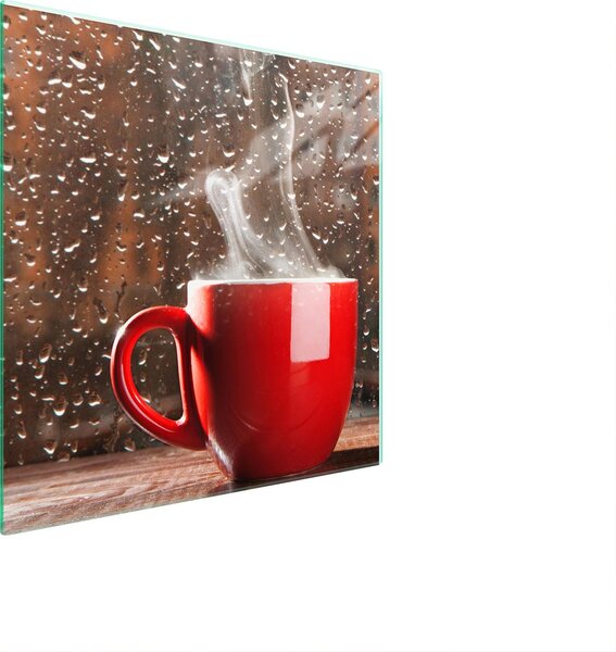 Piatto Di Protezione In Vetro Per Cucina 50X52 Caffè