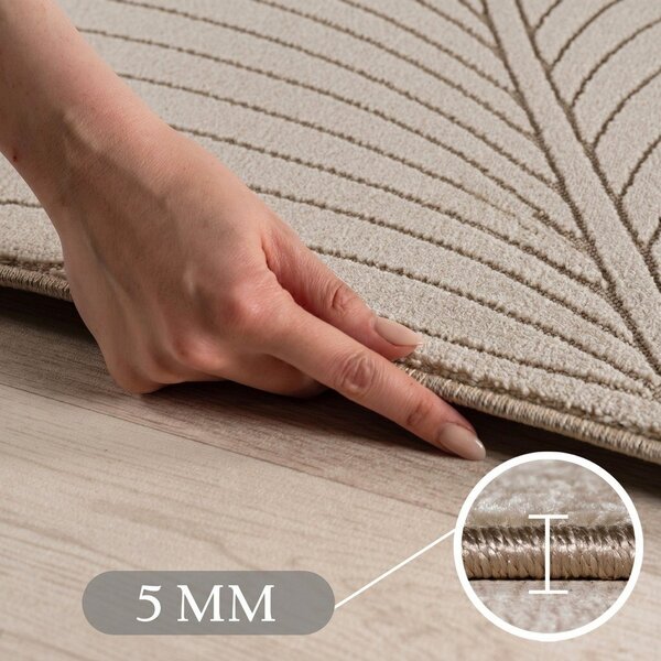 Tappeto da interno/esterno rotondo beige ø 120 cm Nova 1204 – Ayyildiz Carpets