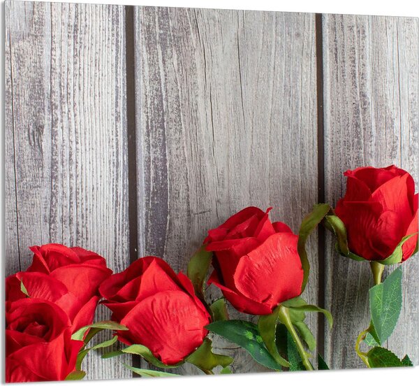 PIATTO IN VETRO PER CUCINA 65x60 Roses