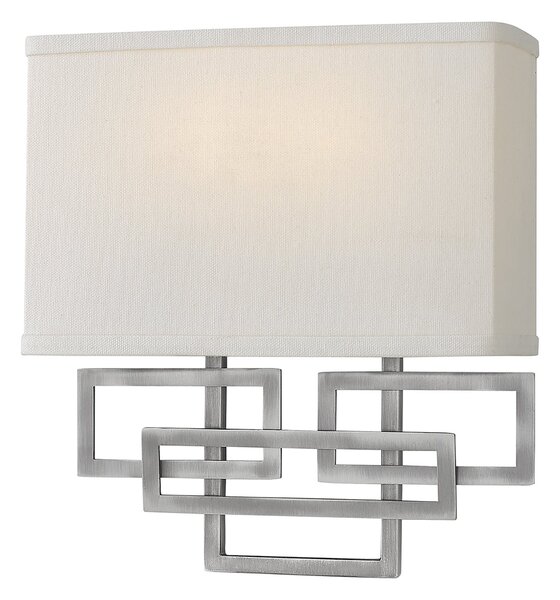 Applique Contemporanea Lanza Acciaio Nichel Antico 2 Luci E14