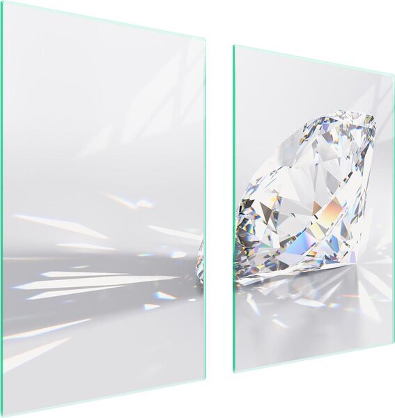 Piatto Di Protezione In Vetro Per Cucina 65X52 Diamond