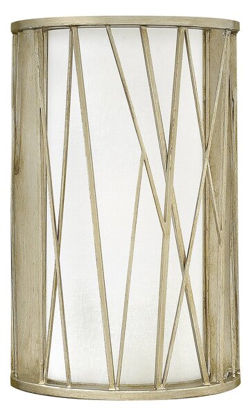 Applique Contemporanea Nest Metallo Foglia Argento Vetro 1 Luce E27