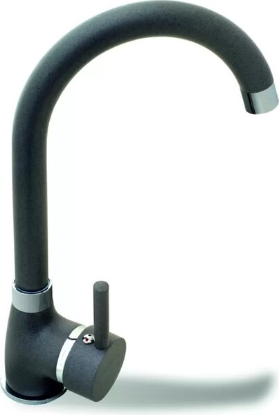 Rubinetto da cucina, 30Cm, Grigio, Con bocca girevole a 360°, Algea