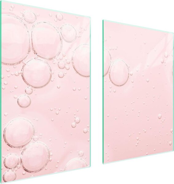 Piatto Di Protezione In Vetro Per Cucina 65X52 Rosa