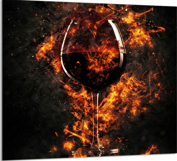 PIATTO IN VETRO PER CUCINA 65x60 Vino
