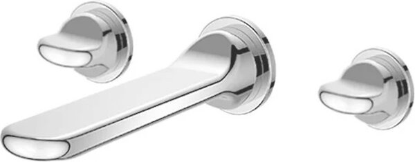 Miscelatore lavabo a parete senza scarico (tappo) cromato