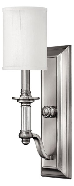 Applique Classica Sussex Acciaio Nichel Spazzolato Tessuto 1 Luce E14